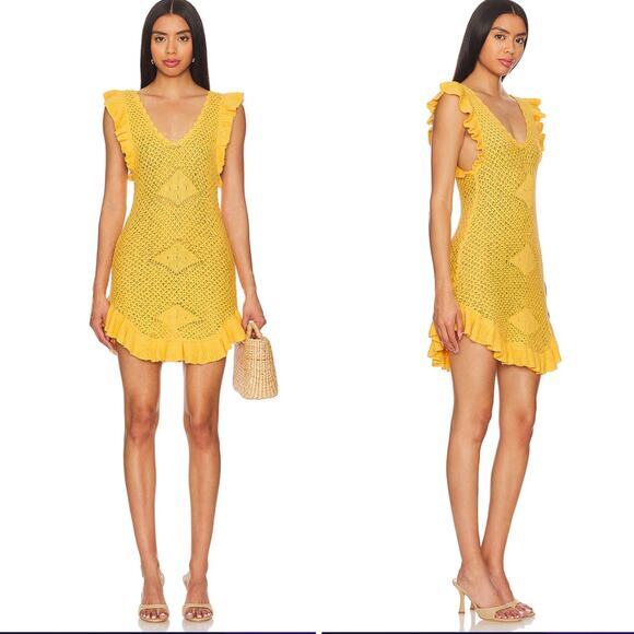 New! Free People Beach Mykonos Sweater Knit Beach Cover‎ Up Dress, size M - Picture 2 of 16